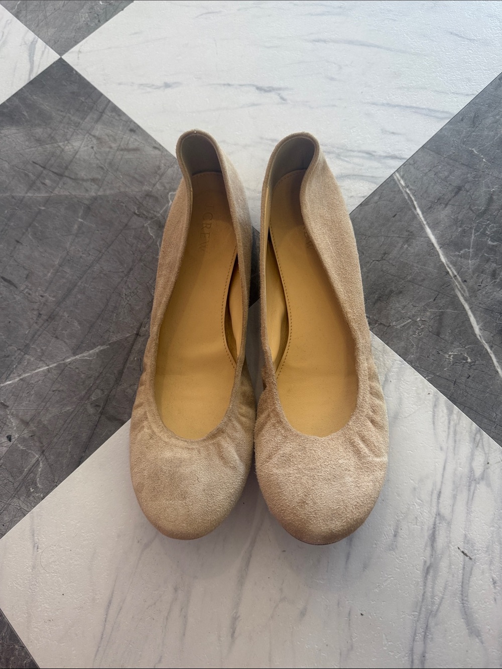 J. Crew Women's Suede Ballet Flats in Taupe